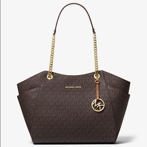 Michael Kors- Jet Set Travel Brown Monogram tote
